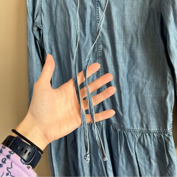 ✨ Driftwood Shaye Chambray Dress Embroidered Blue XS - Picture 4 of 11